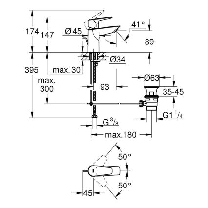 GROHE 24196001 - Umyvadlová baterie START velikost S lesklý chrom