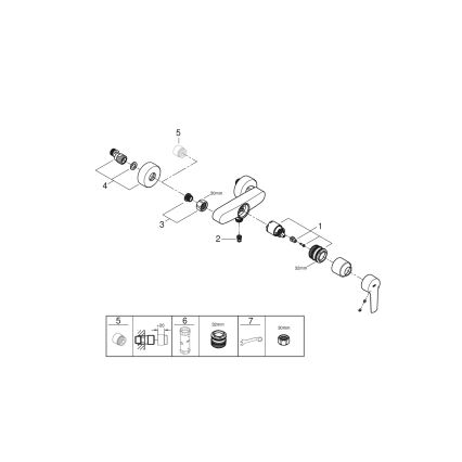 GROHE 242082432 - Sprchová baterie START DN 15 černá
