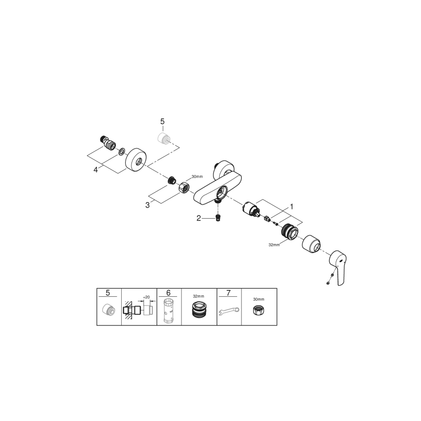 GROHE 242082432 - Sprchová baterie START DN 15 černá