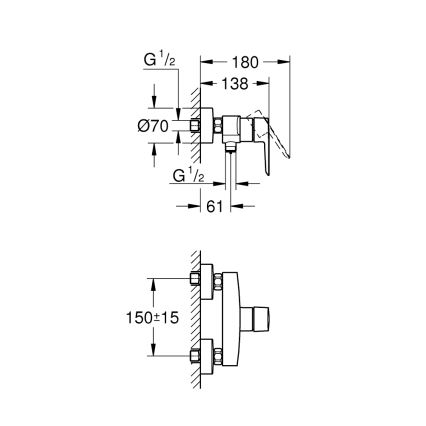 GROHE 242082432 - Sprchová baterie START DN 15 černá