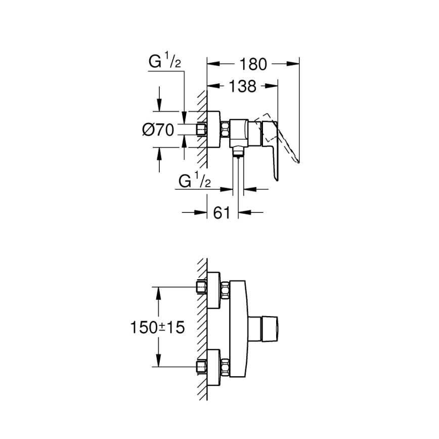 GROHE 242082432 - Sprchová baterie START DN 15 černá
