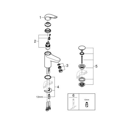 GROHE 24318001 - Umyvadlová baterie SWIFT 162 mm lesklý chrom