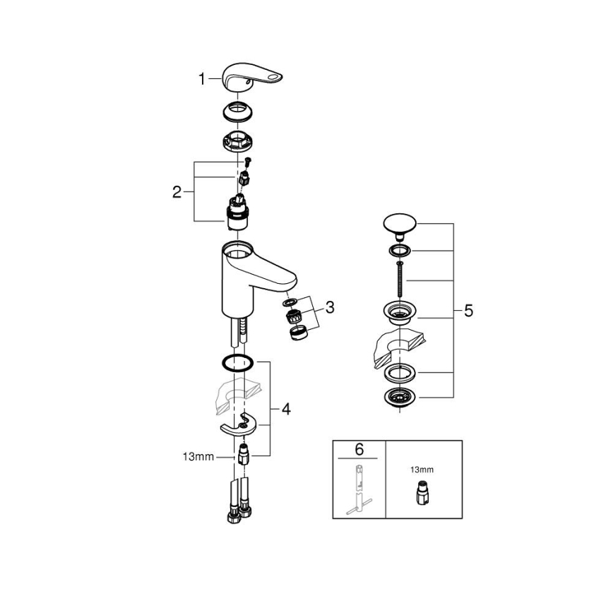 GROHE 24323001 - Umyvadlová baterie SWIFT DN 15 lesklý chrom