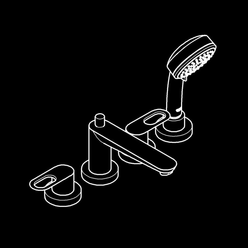 GROHE 2511900A - Vanová baterie BAULOOP DN 20 lesklý chrom