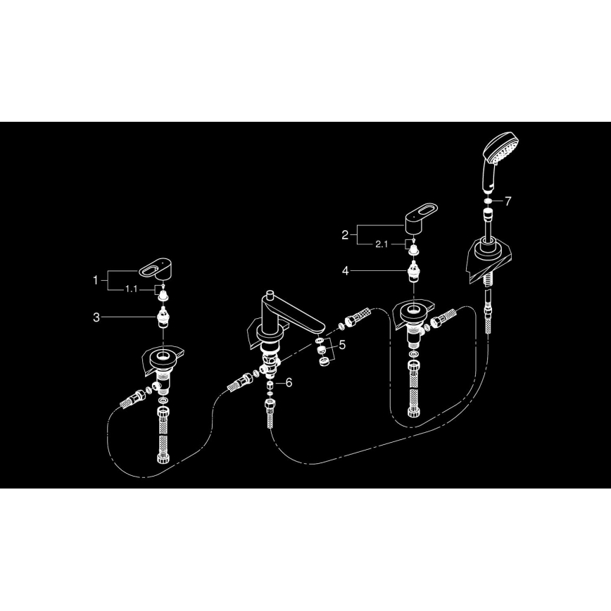 GROHE 2511900A - Vanová baterie BAULOOP DN 20 lesklý chrom