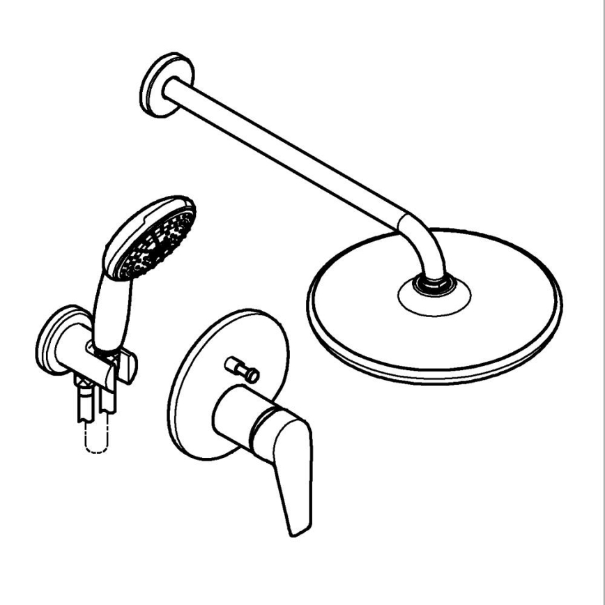 GROHE 25293000 - Sprchový set START EDGE 250 mm lesklý chrom