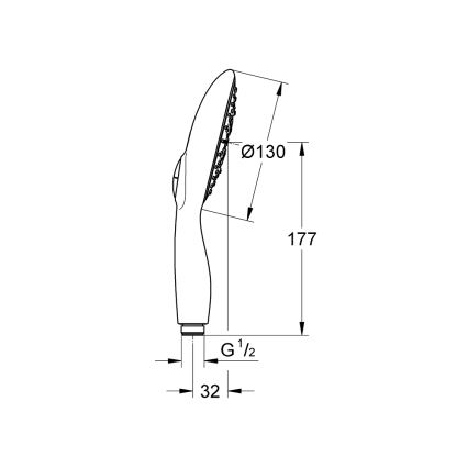GROHE 26107000 - Ruční sprcha VITALIO RAIN 130 mm lesklý chrom