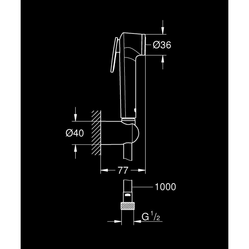 GROHE 26352000 - Ruční sprcha TEMPESTA-F TRIGGER SPRAY 30 36 mm lesklý chrom