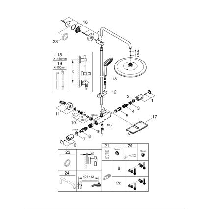 GROHE 26401001 - Sprchový systém VITALIO JOY SYSTEM 310 lesklý chrom