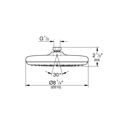 GROHE 26410000 - Hlavová sprcha TEMPESTA 210 mm lesklý chrom