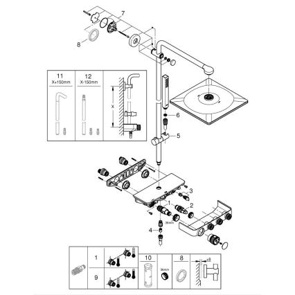 GROHE 26508000 - Sprchový systém EUPHORIA SMARTCONTROL 310 CUBE lesklý chrom