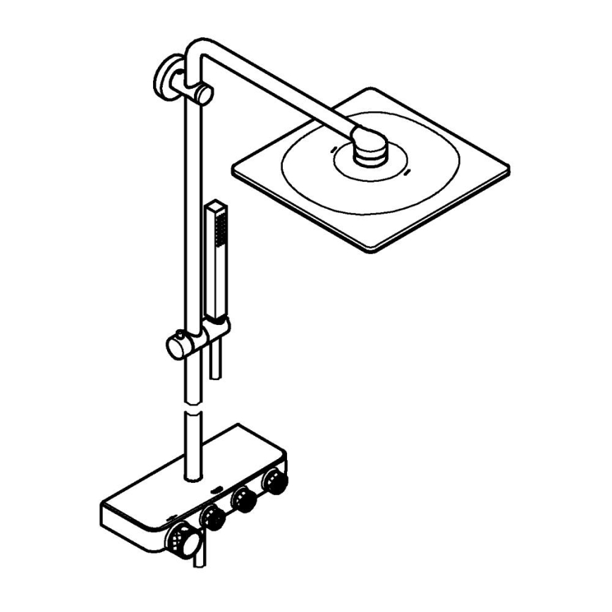 GROHE 26508000 - Sprchový systém EUPHORIA SMARTCONTROL 310 CUBE lesklý chrom