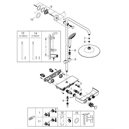 GROHE 26509000 - Sprchový systém EUPHORIA SMARTCONTROL 260 mm lesklý chrom