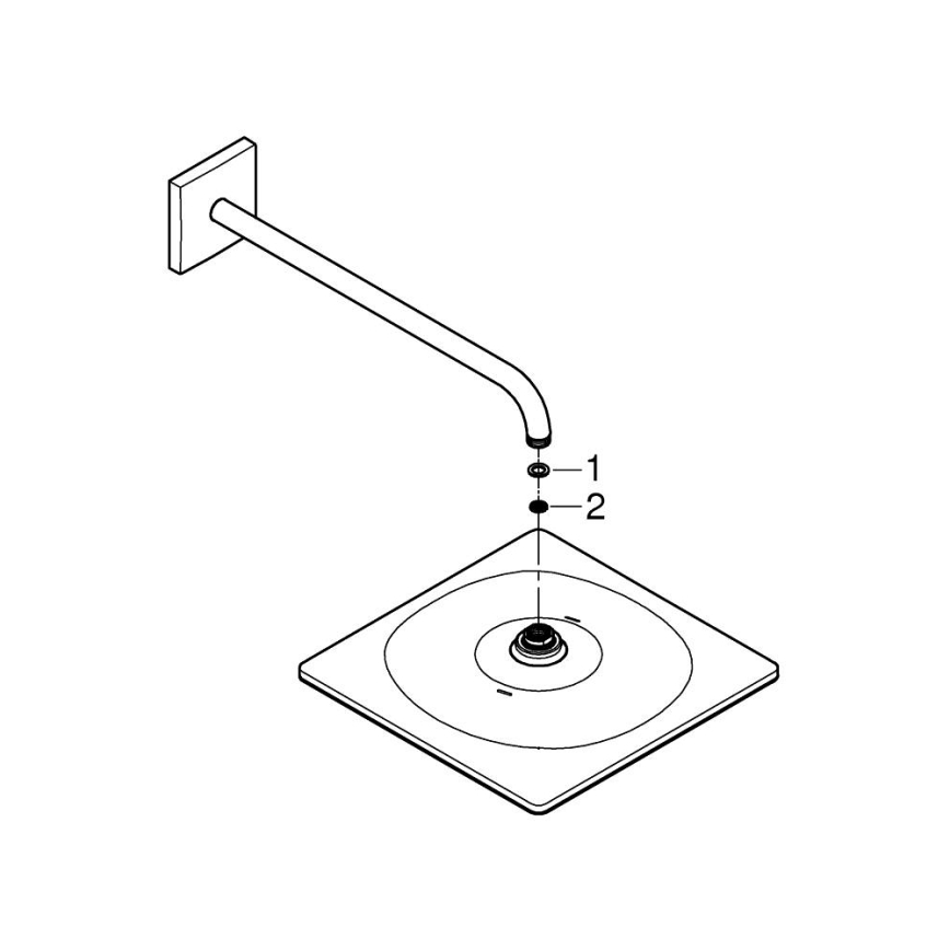 GROHE 26564000 - Set s hlavovou sprchou RAINSHOWER MONO 310 CUBE 422 mm chrom