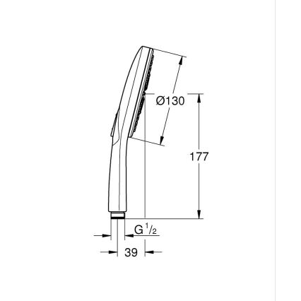 GROHE 26574DC0 - Ruční sprcha RAINSHOWER SMARTACTIVE 130 mm nerez
