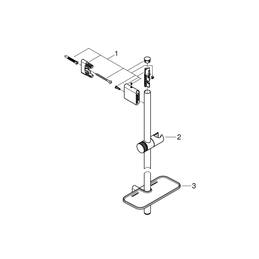 GROHE 26603DC0 - Sprchová tyč RAINSHOWER SMARTACTIVE 900 mm matný chrom