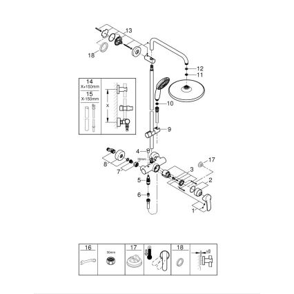 GROHE 26679001 - Sprchový systém VITALIO START 250 390 mm lesklý chrom