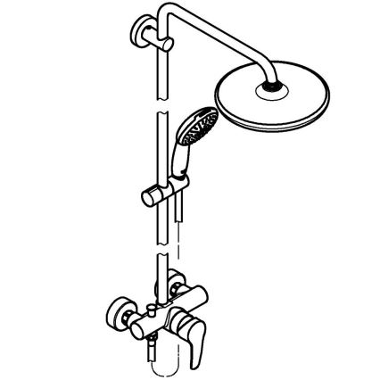 GROHE 26679001 - Sprchový systém VITALIO START 250 390 mm lesklý chrom