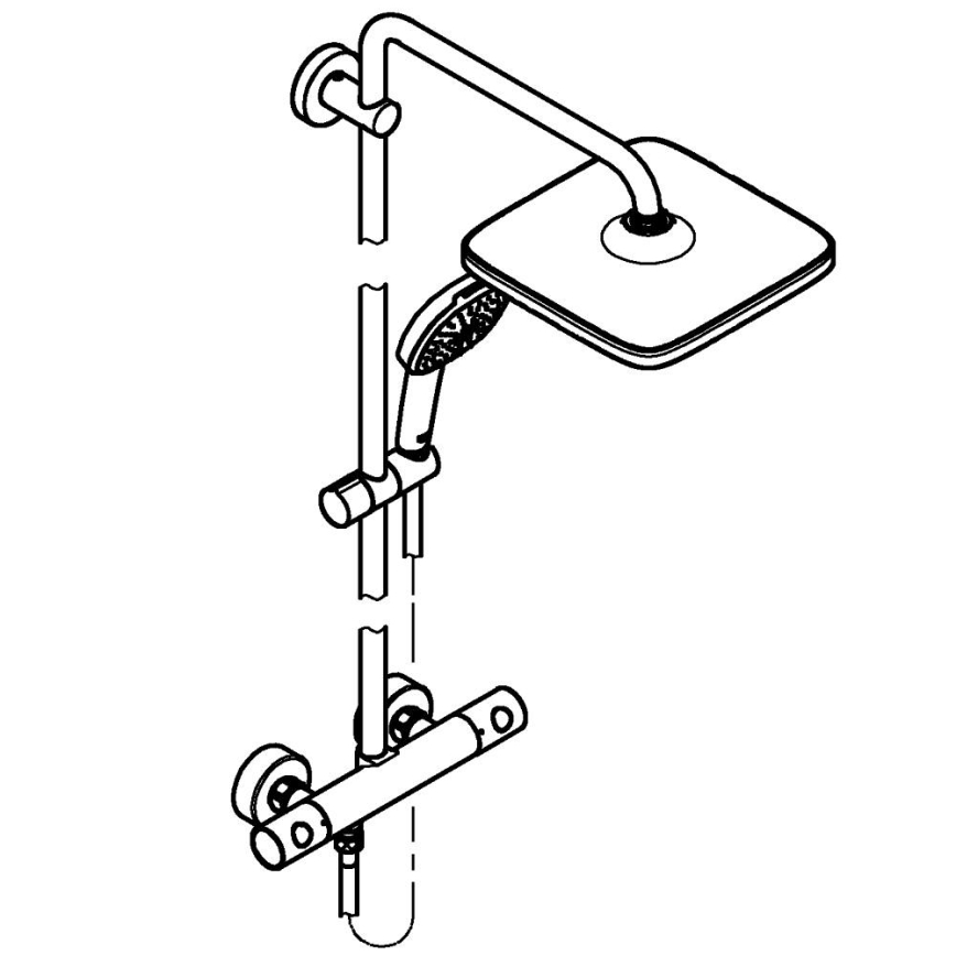 GROHE 26697001 - Sprchový systém VITALIO COMFORT 250 250 × 250 mm lesklý chrom