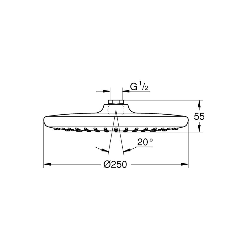 GROHE 26815000 - Hlavová sprcha VITALIO START O 250 mm lesklý chrom
