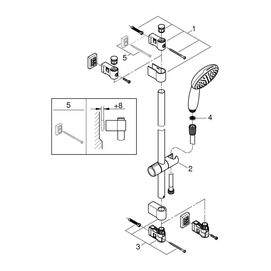 GROHE 26953001 - Sprchová souprava VITALIO START 110 900 mm lesklý chrom