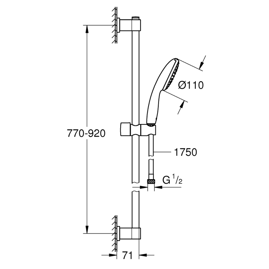 GROHE 26953001 - Sprchová souprava VITALIO START 110 900 mm lesklý chrom
