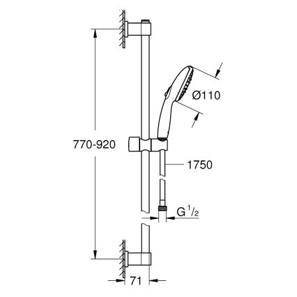 GROHE 26956001 - Sprchová sada VITALIO START 110 900 mm lesklý chrom