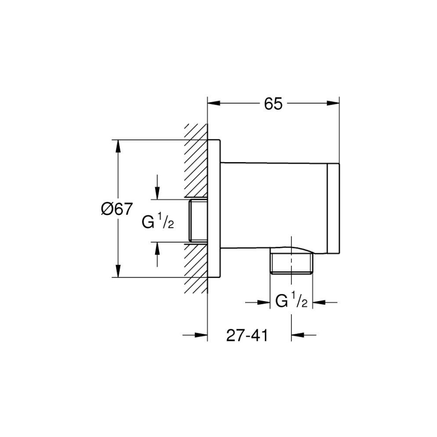 GROHE 26963001 - Nástěnné kolínko VITALIO UNIVERSAL 12” lesklý chrom
