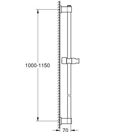 GROHE 26970001 - Sprchová tyč VITALIO UNIVERSAL 1150 mm lesklý chrom
