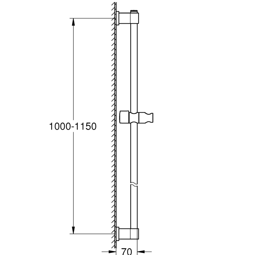 GROHE 26970001 - Sprchová tyč VITALIO UNIVERSAL 1150 mm lesklý chrom