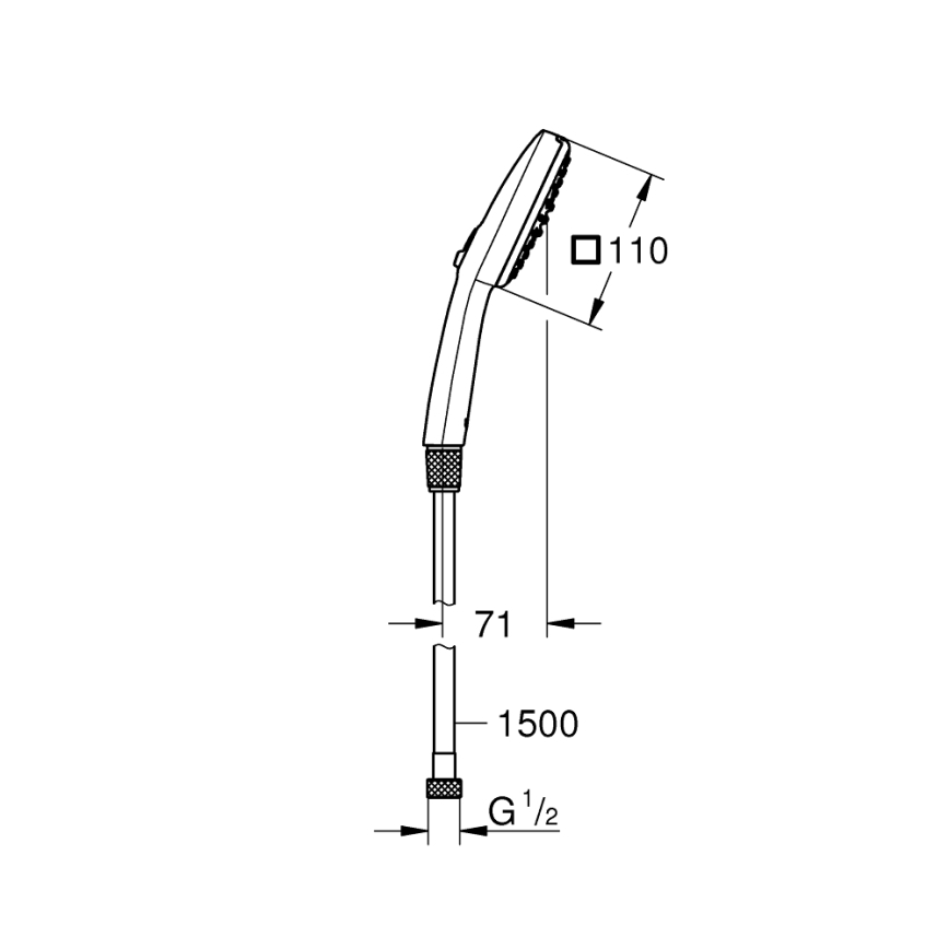 GROHE 26973001 - Ruční sprcha VITALIO COMFORT 110 110 mm lesklý chrom