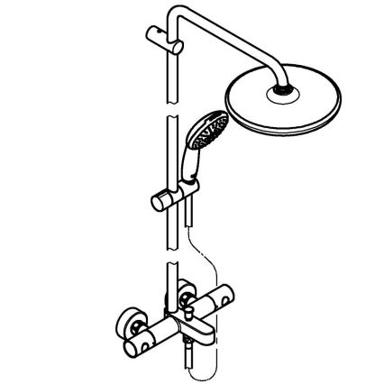 GROHE 26988001 - Sprchový systém VITALIO START SYSTEM 390 mm lesklý chrom