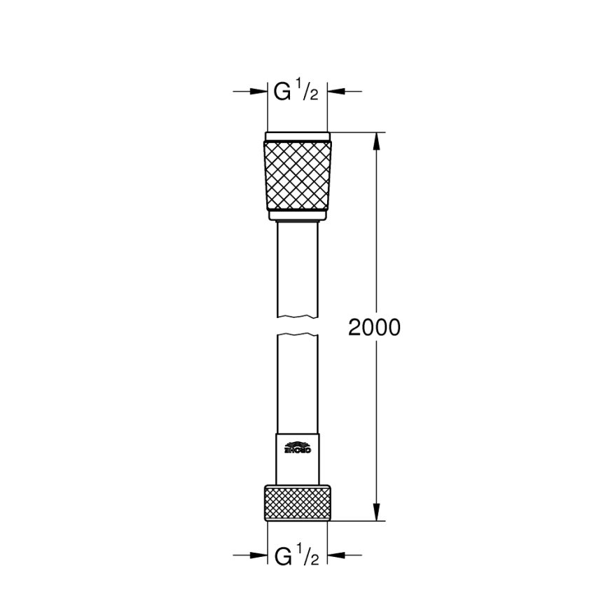GROHE 27173002 - Sprchová hadice VITALIOFLEX COMFORT 2000 mm lesklý chrom