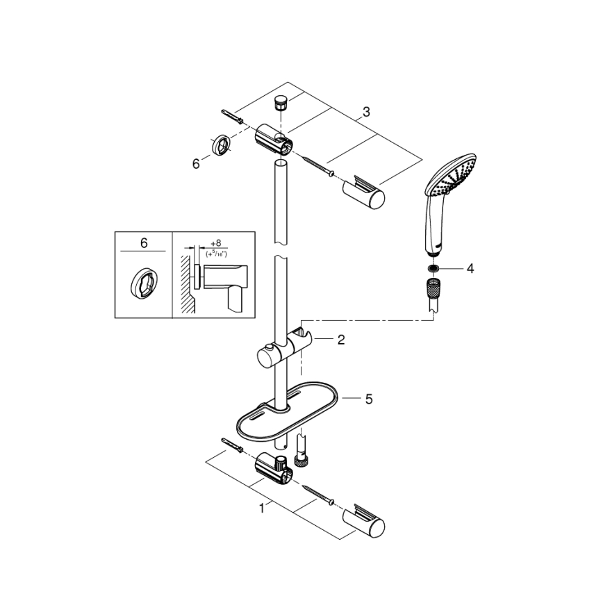GROHE 27227001 - Sprchová souprava EUPHORIA 900 mm lesklý chrom