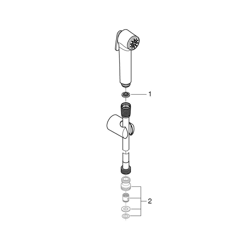 GROHE 27513A01 - Bidetová sprška TEMPESTA-F 1250 mm grafit