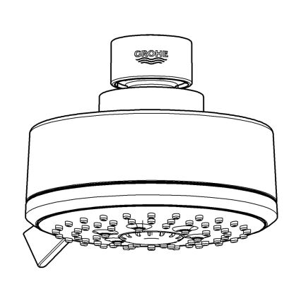 GROHE 27591001 - Hlavová sprcha TEMPESTA COSMOPOLITAN 100 100 mm lesklý chrom