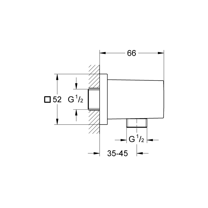 GROHE 27704000 - Nástěnné kolínko EUPHORIA CUBE 12” lesklý chrom