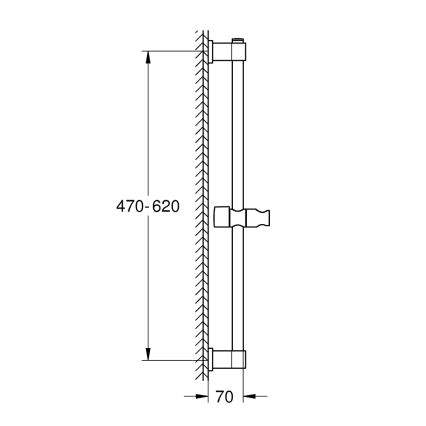 GROHE 27724001 - Sprchová tyč VITALIO UNIVERSAL 600 mm lesklý chrom