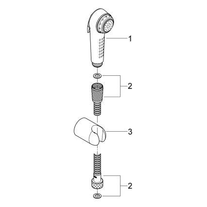 GROHE 27812IL1 - Ruční bidetová sprška TEMPESTA-F 1250 mm lesklý chrom