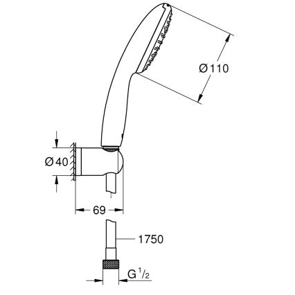 GROHE 27944001 - Sprchová souprava VITALIO START 110 110 mm lesklý chrom