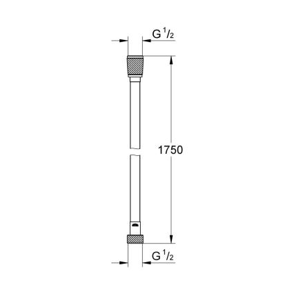GROHE 28388GL0 - Sprchová hadice SILVERFLEX 1750 mm broušená zlatá