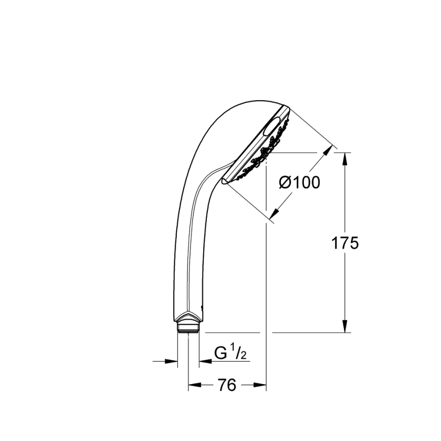 GROHE 28796000 - Ruční sprcha RELEXA 100 Five 100 mm lesklý chrom