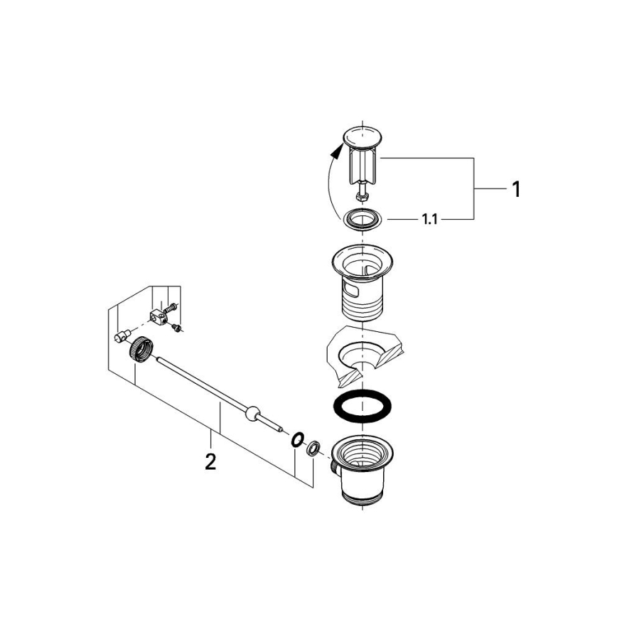 GROHE 28910000 - Odpadová garnitura 1 14” lesklý chrom