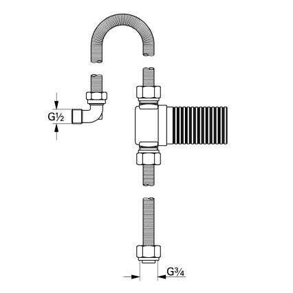 GROHE 28995000 - Přípojná souprava TALENTOFILL DN 20 lesklý chrom