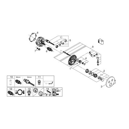 GROHE 29120000 -Termost. sprch. podom. bat. GROHTHERM SMARTCONTROL + držák chrom