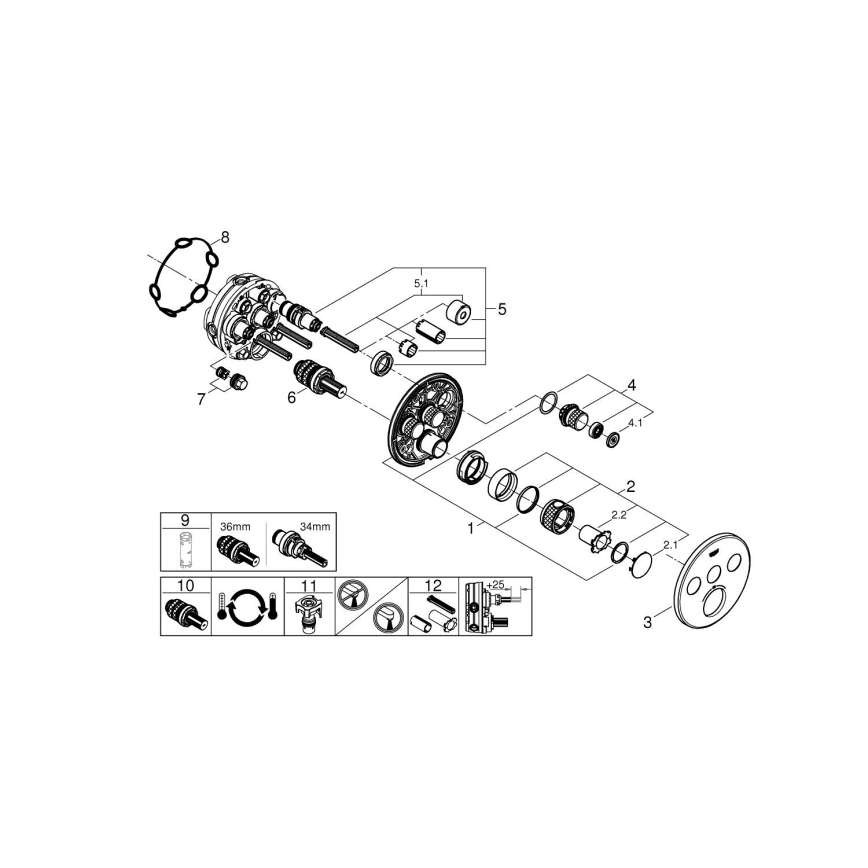 GROHE 29121000 - Termostatická baterie GROHTHERM SMARTCONTROL lesklý chrom