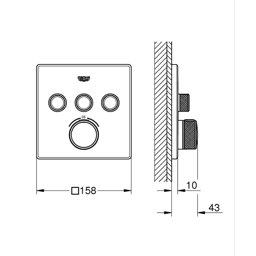 GROHE 29126000 - Termostatická baterie GROHTHERM SMARTCONTROL lesklý chrom