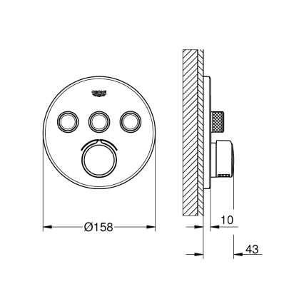 GROHE 29146000 - Baterie SMARTCONTROL lesklý chrom