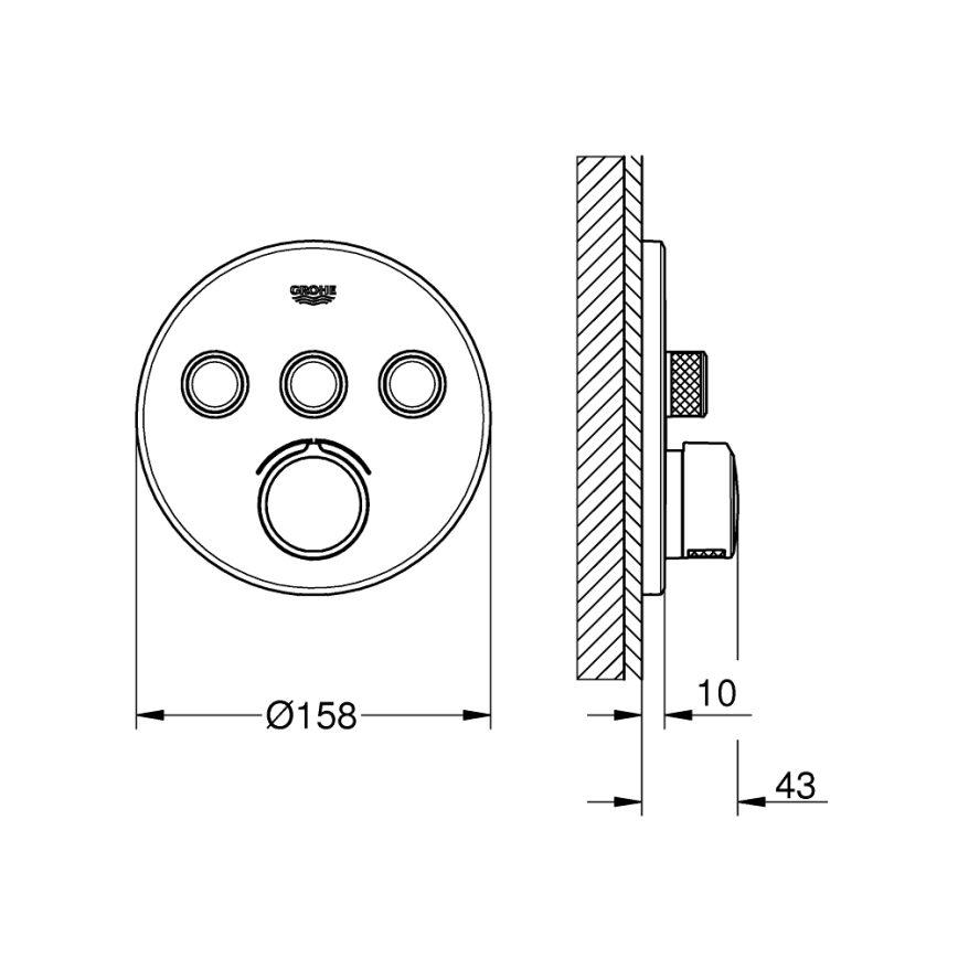 GROHE 29146000 - Baterie SMARTCONTROL lesklý chrom