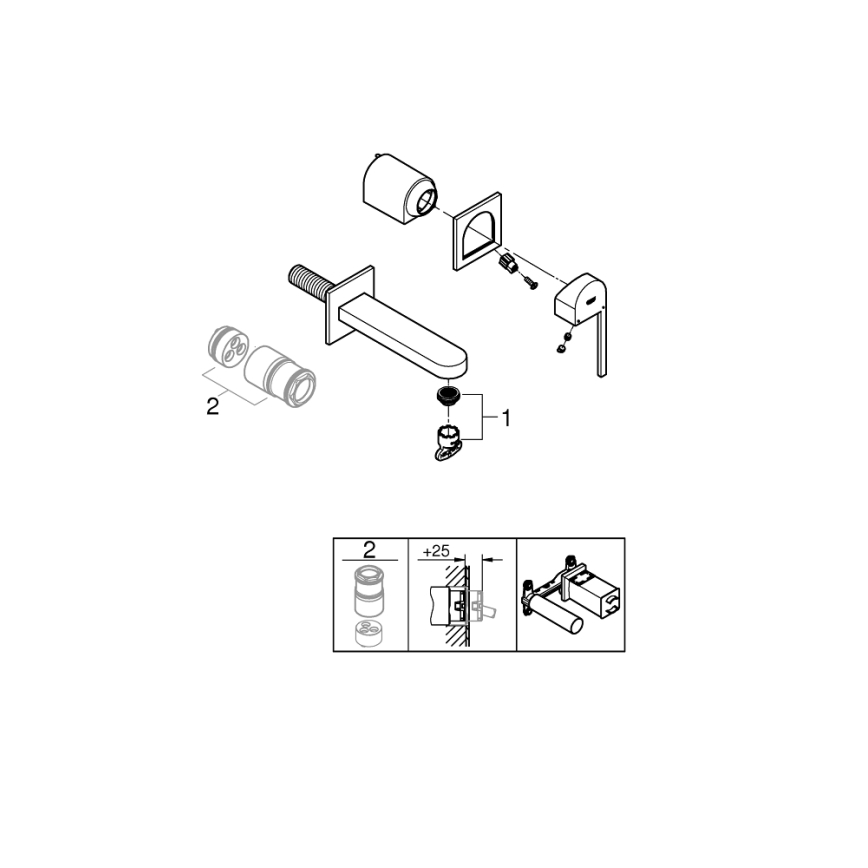 GROHE 29306003 - Umyvadlová baterie PLUS 203 mm lesklý chrom